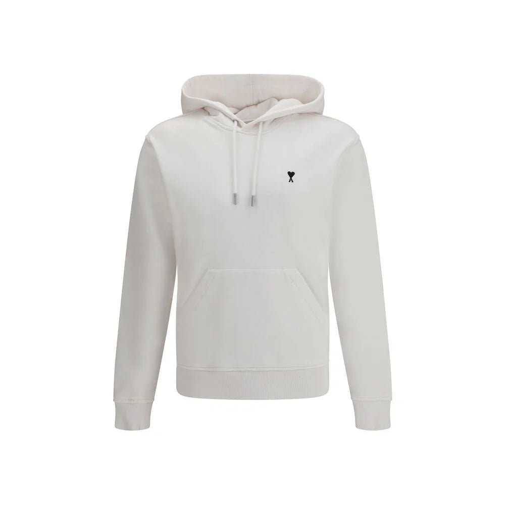 Ami Paris White Cotton Sweatshirt - L