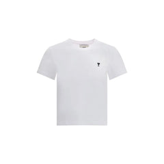 Ami Paris White Cotton T-Shirt - L
