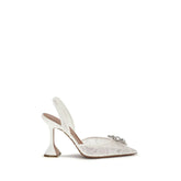 Amina Muaddi White Fabric High Heel Pumps - EU36.5/US6.5