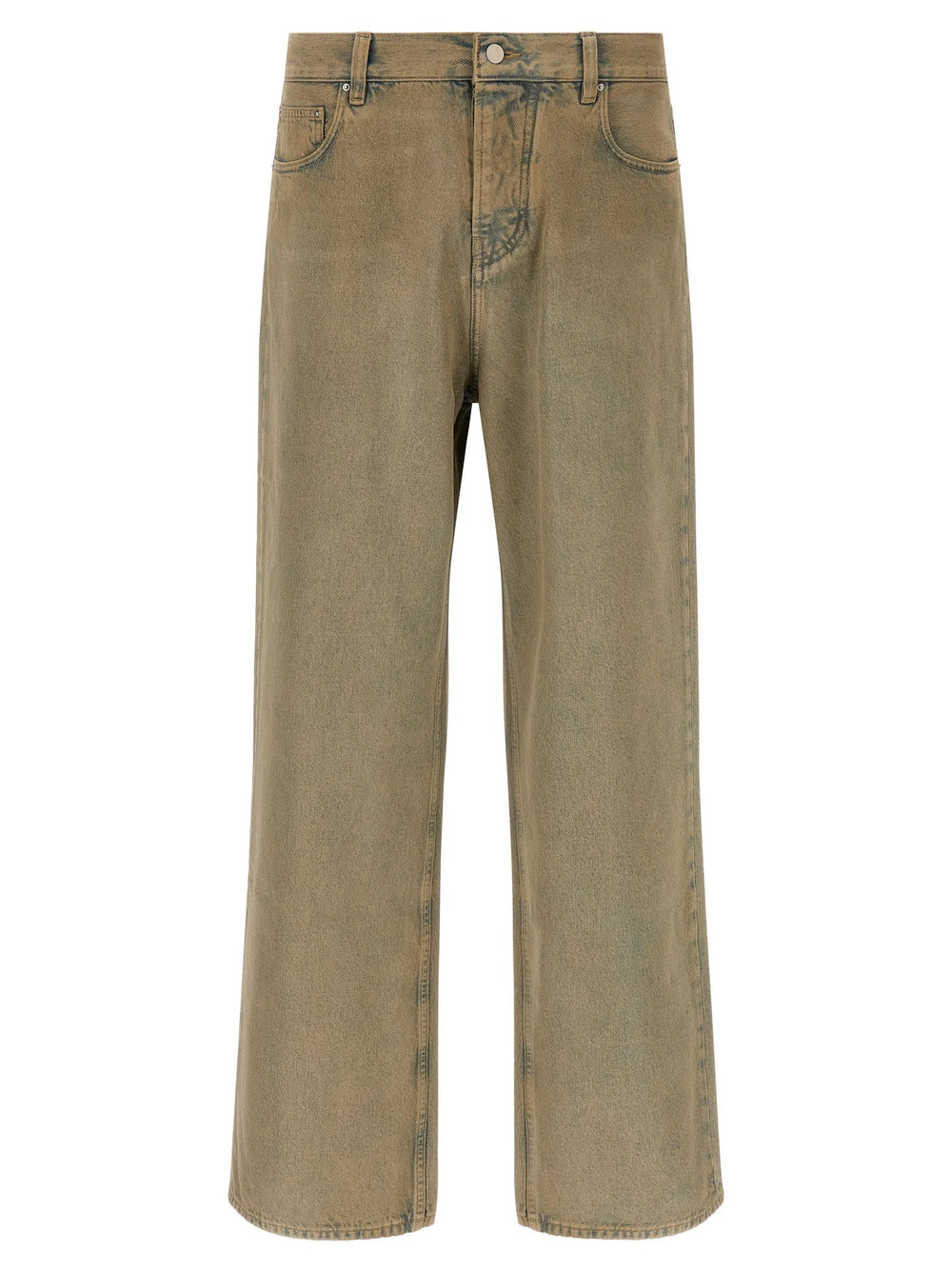 Amiri Beige Cotton Straight-Leg Jeans