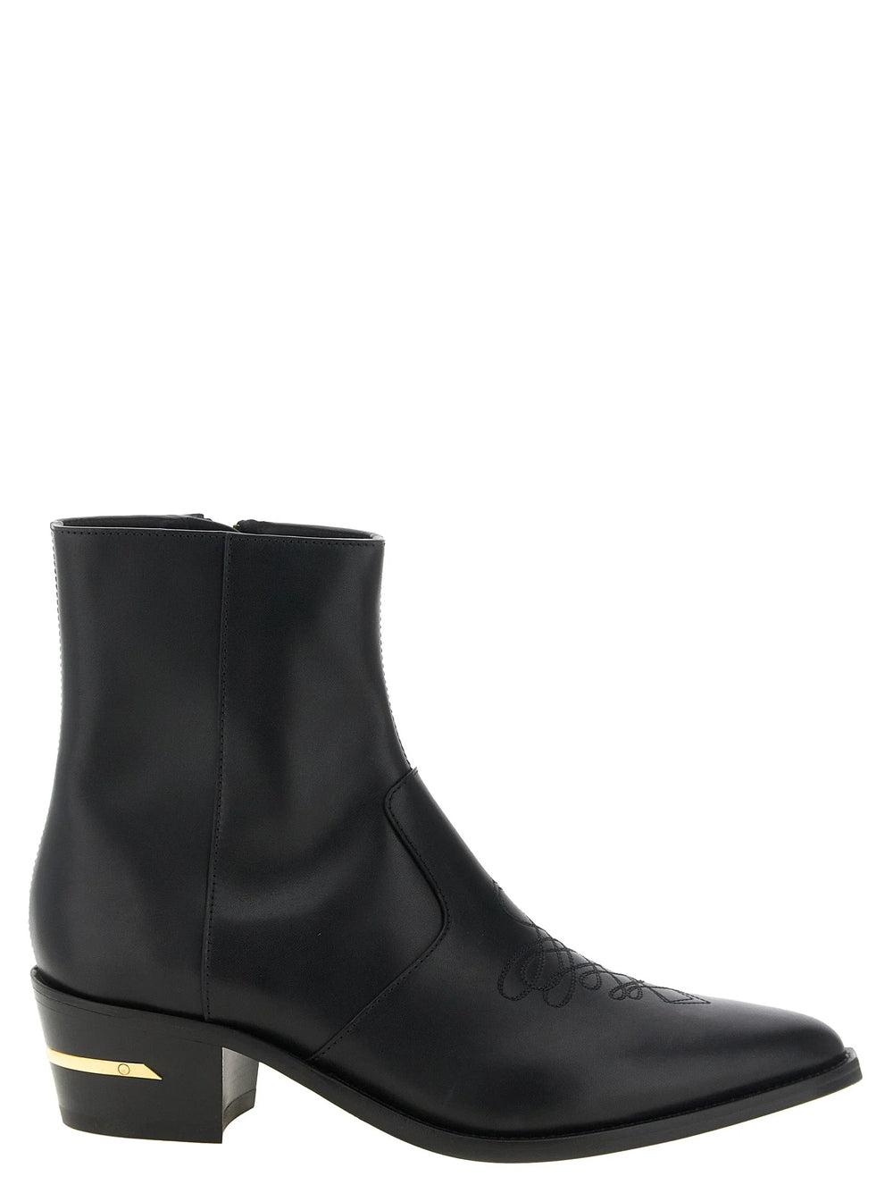 Amiri Black Calfskin Ankle Boots