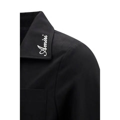 Amiri Black Cotton Full-Length Jacket