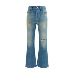 Amiri Blue Cotton Flared Jeans - W31