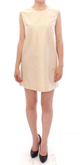 Andrea Incontri Beige Sleeveless Shift Mini Dress - Dresses