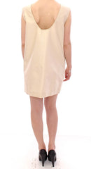 Andrea Incontri Beige Sleeveless Shift Mini Dress - Dresses