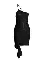 ANDREĀDAMO Black Viscose Short Dress - XS