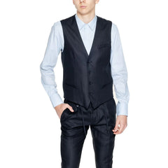 Antony Morato Black Linen Waistcoat - IT48 | M - Vests