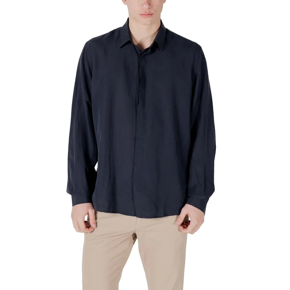 Antony Morato Blue Lyocell Shirt - Shirts