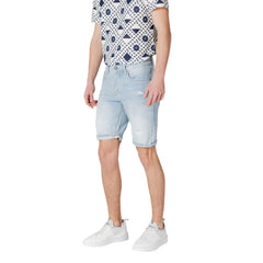 Antony Morato Light Blue Cotton Bermuda - Bermudas