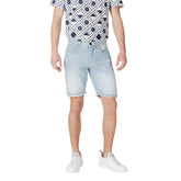 Antony Morato Light Blue Cotton Bermuda - Bermudas