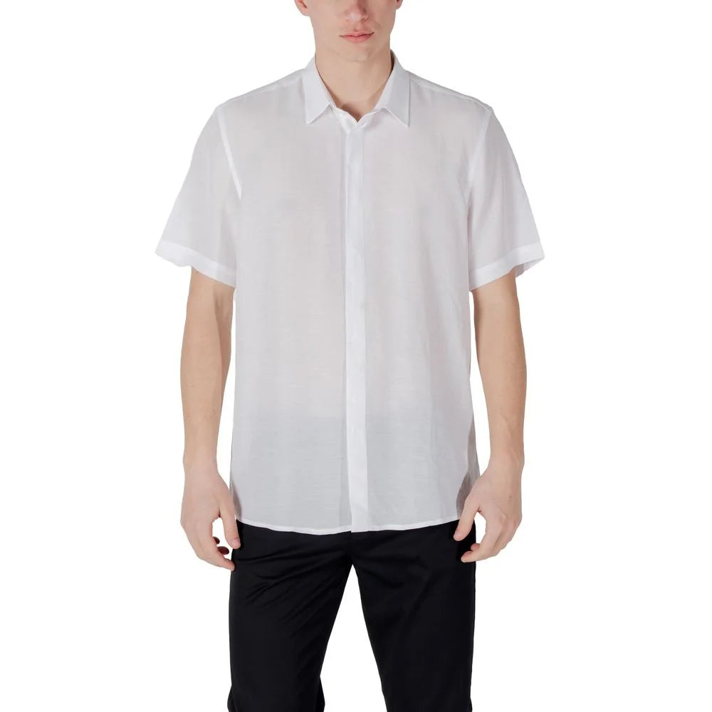 Antony Morato White Lyocell Shortsleeve - Shirts