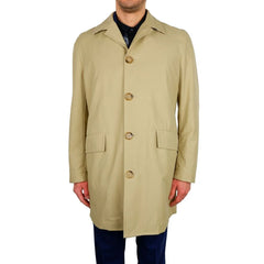 Aquascutum Beige Cotton Men Trench Coat - IT48 | M - Trench Coats