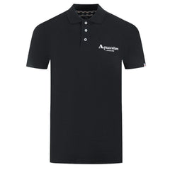 Aquascutum Black Cotton Polo Shirt - Polos