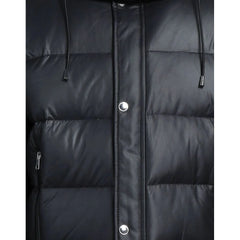 Aquascutum Black Polyester Men Jacket with Removable Hood - IT46 | S - Puffer Jackets