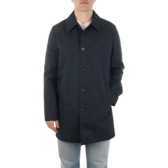 Aquascutum Blue Cotton Men’s Trench Coat - Trench Coats