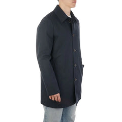 Aquascutum Blue Cotton Men’s Trench Coat - Trench Coats