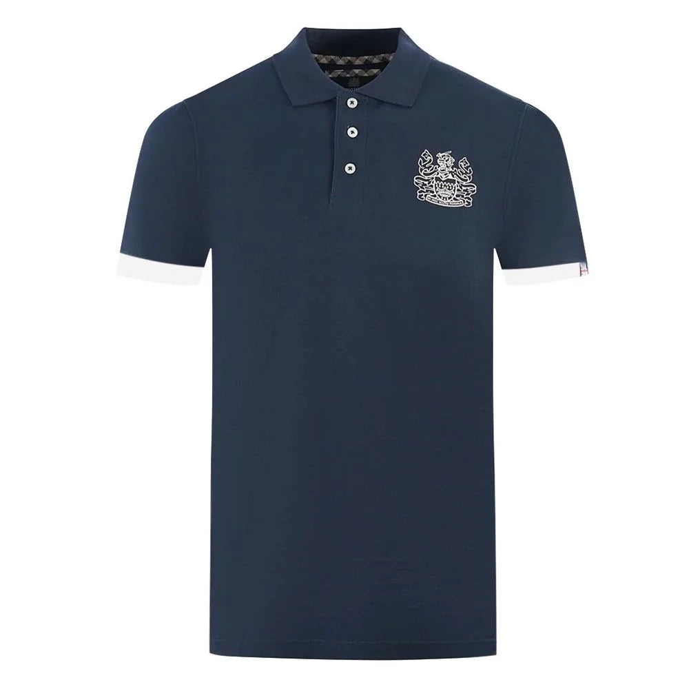 Aquascutum Blue Cotton Polo Shirt - Polos