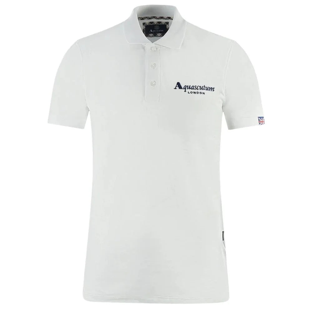 Aquascutum White Cotton Polo Shirt - Polos