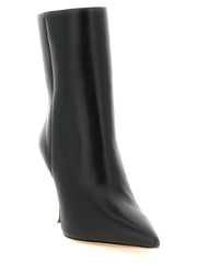 Cizme scurte din piele de vitel neagra Aquazzura
