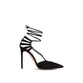 Aquazzura Black Calfskin Lace-Up