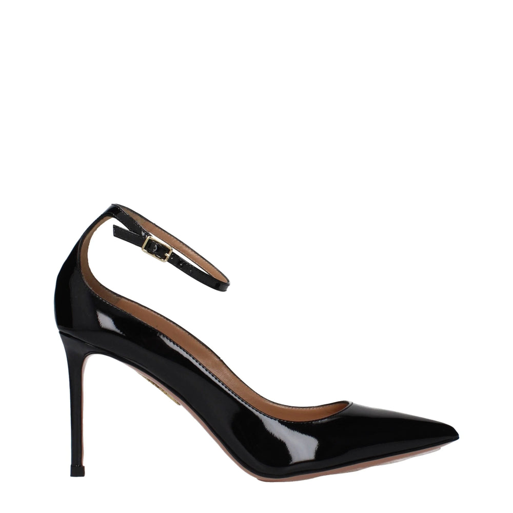 Aquazzura Black Leather High Heel Pumps - EU38/US8