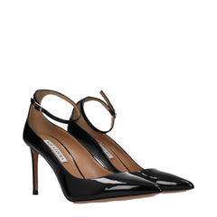 Aquazzura Black Leather High Heel Pumps - EU38/US8