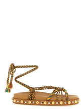Aquazzura Multicolor Jute Flat Sandals