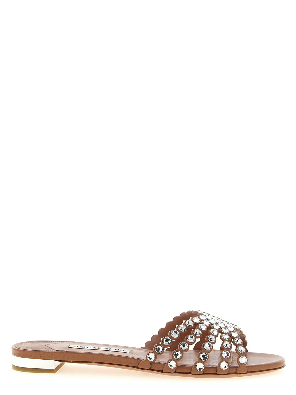 Aquazzura Multicolor Lamb Leather Slides - EU37/US7