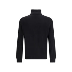 Aragona Cashmere Black Merino Wool Turtleneck - Sweaters