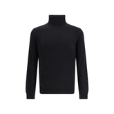 Aragona Cashmere Black Merino Wool Turtleneck - Sweaters