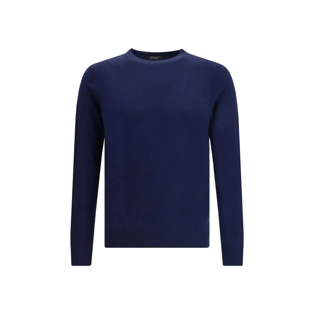 Aragona Cashmere Blue Merino Wool Cashmere Sweater
