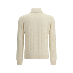 Aragona Cashmere Braided Turtleneck Sweater - Sweaters