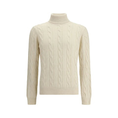 Aragona Cashmere Braided Turtleneck Sweater - Sweaters
