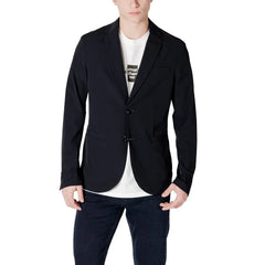 Armani Exchange Black Cotton Blazer