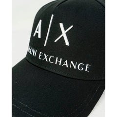 Armani Exchange Black Cotton Caps Baseball Hat - UNI