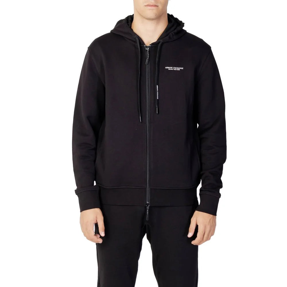 Armani Exchange Black Cotton Hoody