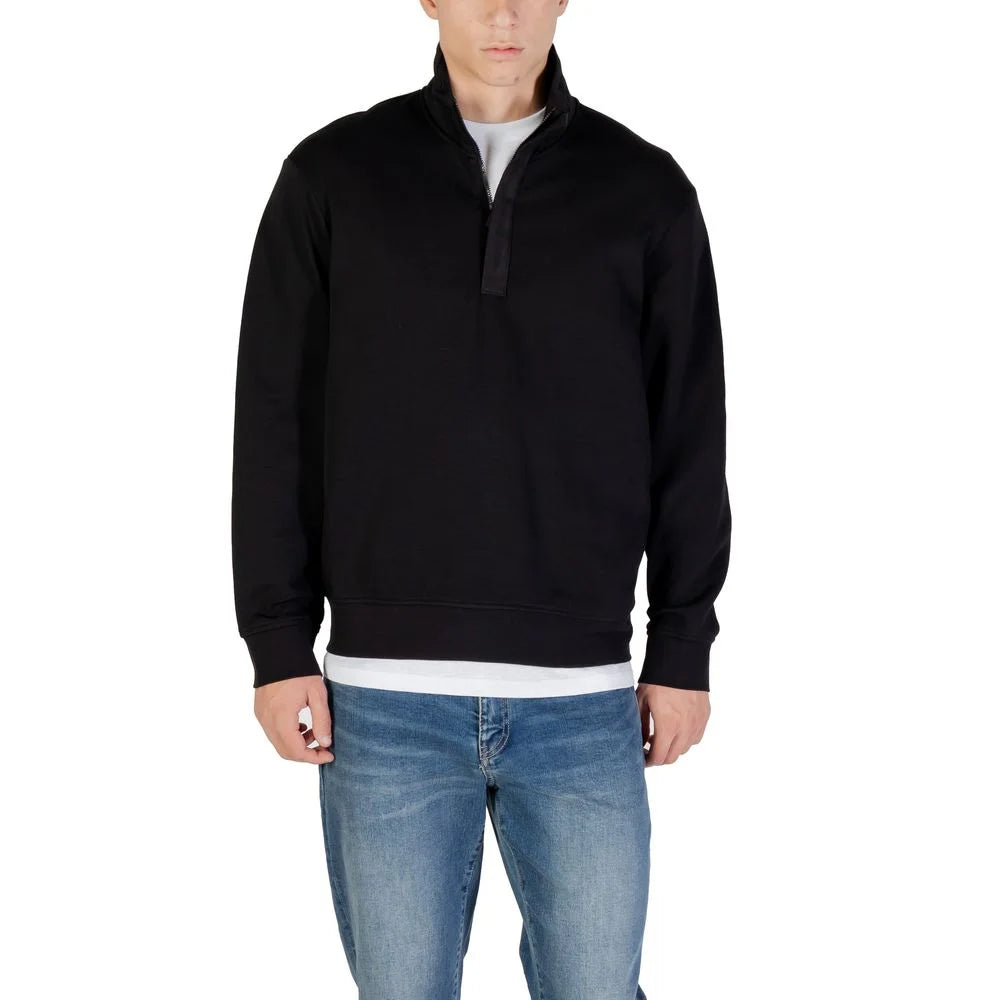 Armani Exchange Black Cotton Sweatshirt - IT44 | S