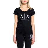 Armani Exchange Black Cotton T-Shirt - IT40|S