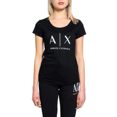 Armani Exchange Black Cotton T-Shirt - IT40|S