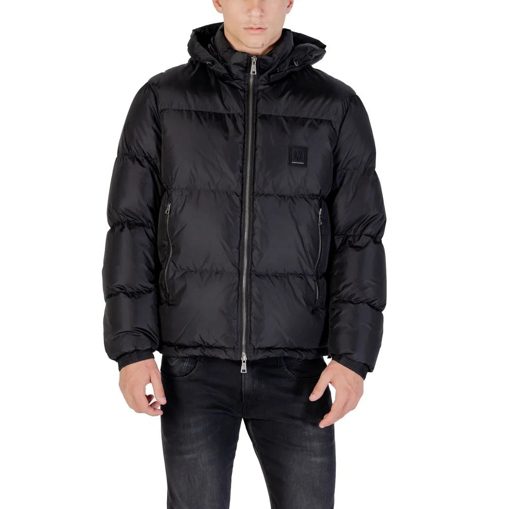 Armani Exchange Black Polyamide Clothing - Puffer Jackets