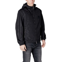 Armani Exchange Black Polyamide Jackets & Coat