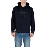 Armani Exchange Blue Cotton Hoodie - Hoodies