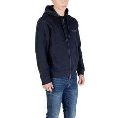 Armani Exchange Blue Cotton Hoodie - Hoodies
