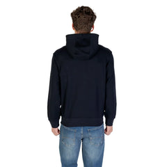 Armani Exchange Blue Cotton Hoodie - Hoodies