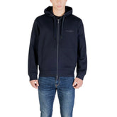 Armani Exchange Blue Cotton Hoodie - Hoodies