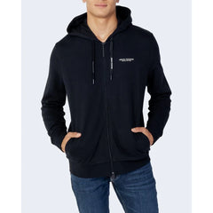 Armani Exchange Blue Cotton Hoody