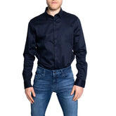 Armani Exchange Blue Cotton Shirt - IT44 | S