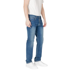 Armani Exchange Blue Cotton Skinny Jean