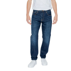 Armani Exchange Blue Cotton Skinny Jean