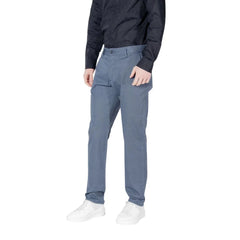 Armani Exchange Blue Cotton Skinny Pant